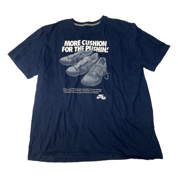 Nike More Cushion for The Pushing Mens XL T Shirt Blue - Picture 1 of 5
